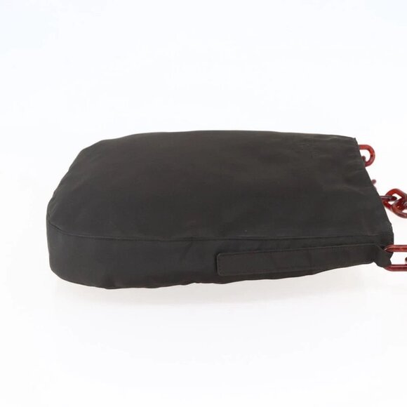 PRADA Chain Shoulder Bag Nylon Brown Auth - Picture 3 of 16